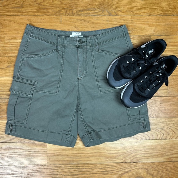 L.L. Bean Shorts Llbean Olive Green Outdoor Hiking Cargo Shorts